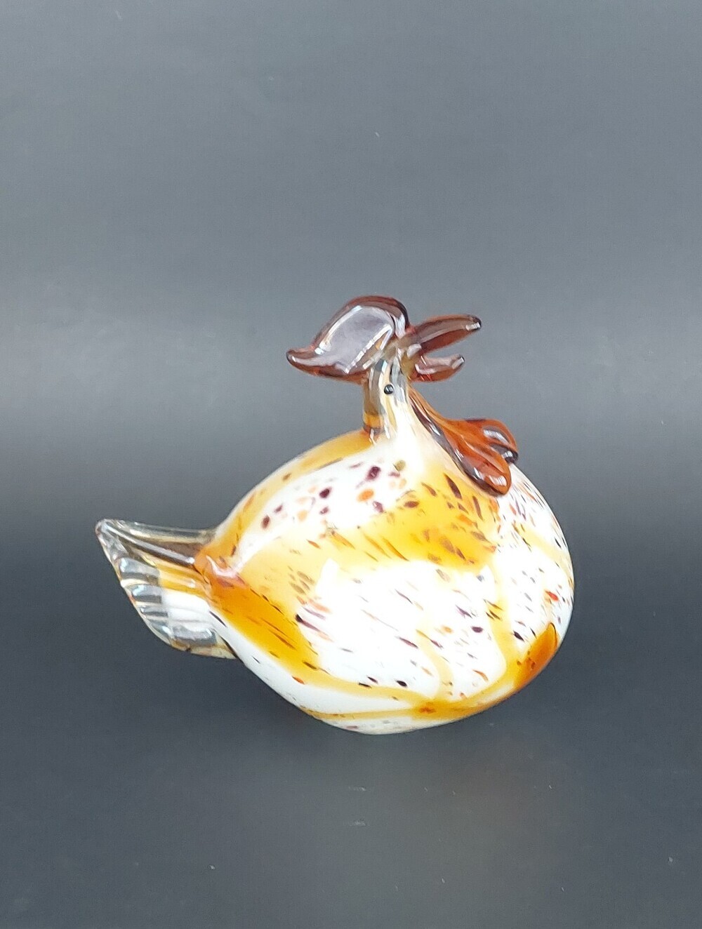 Glass Rooster Chicken Figurine: Farmhouse Decor, French Country Accent